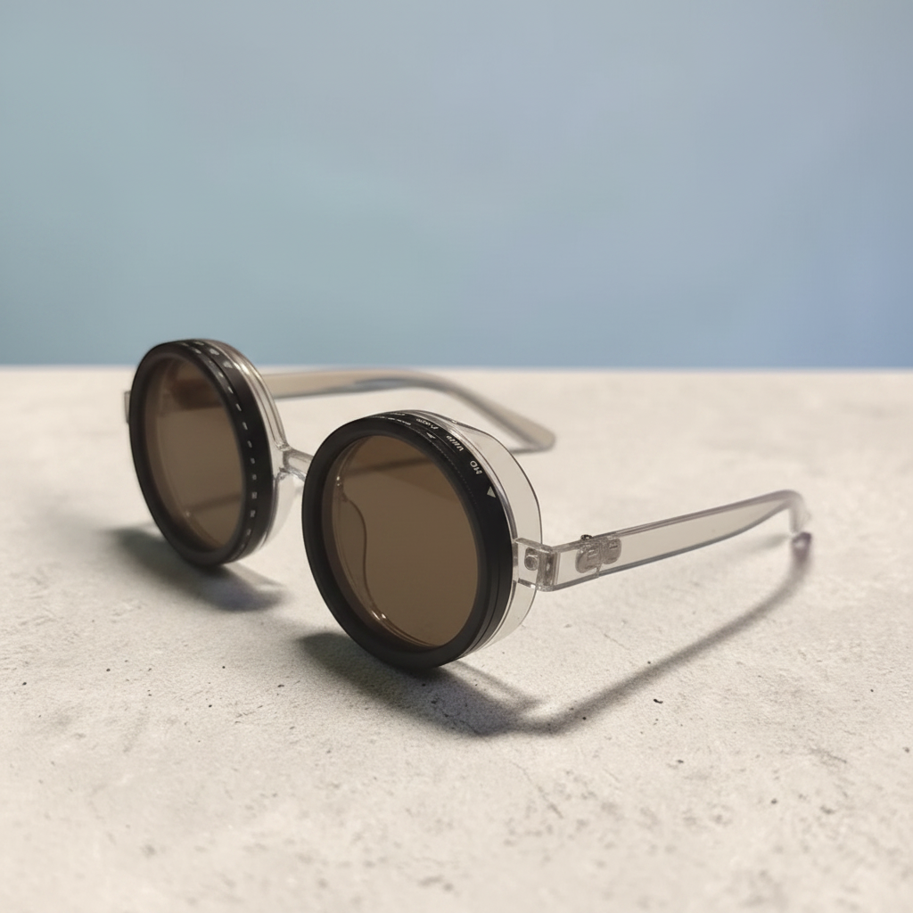 ND-9 Vario — Clear Frame — Angled Left